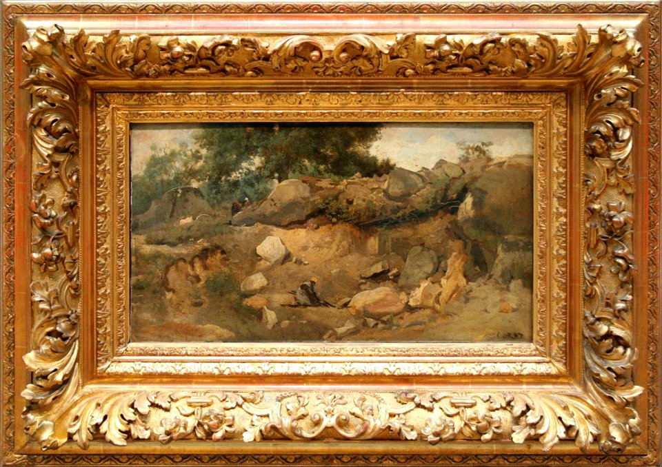 Jean-Baptiste Camille Corot - Steengroeve van Chaise-Marie in Fontainebleau
