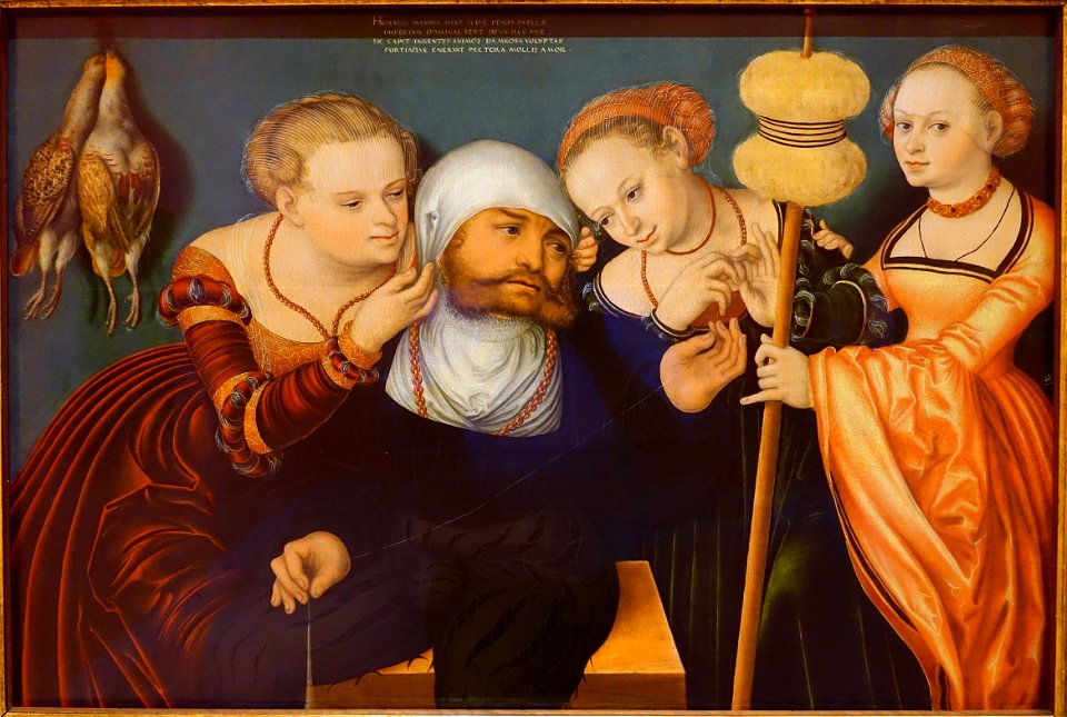 Hercules at the Court of Omphale, by Hans Cranach, 1537 AD, oil on wood - Museo Nacional Centro de Arte Reina Sofía - DSC08602