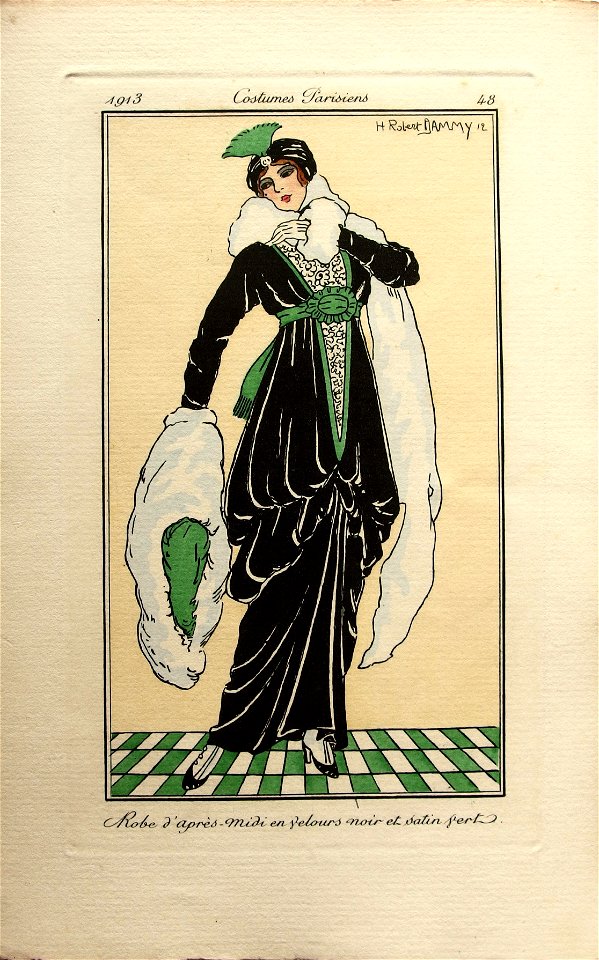 Costumes Parisiens No.48 H. Robert Dammy, 1913