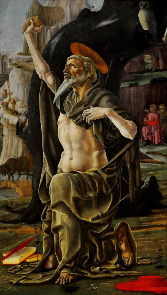 Cosimo Tura (ca. 1430–1495) Heilige Hiëronymus - National Gallery Londen 5-3-2015 11-58-49
