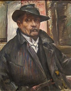 'Self-portrait with Hat and Coat' by Lovis Corinth, 1915