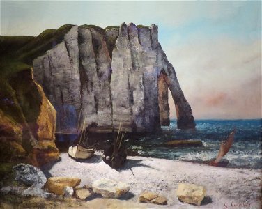 ' Cliff at Étretat' by Gustave Courbet, Norton Simon Museum