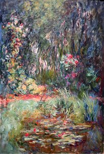 Corner of Water Lily Pond by Claude Monet, 1918-1819, private collection. Free illustration for personal and commercial use.