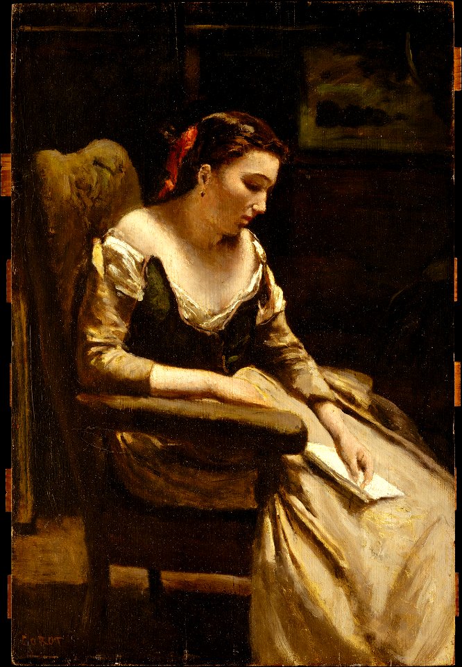 Jean-Baptiste-Camille Corot- The Letter
