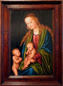 Lucas Cranach d. Ä. - Madonna met kind en Johannes de Doper