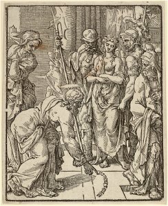 Christus en de overspelige vrouw (Johannes 86), NL-HlmNHA 1477 53008579