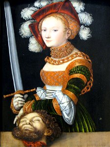 1530 Cranach Judith mit dem Haupt des Holofernes anagoria. Free illustration for personal and commercial use.