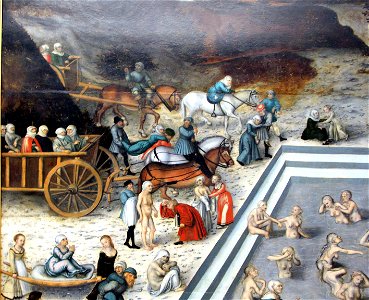 Cranach il vecchio, la fontana della giovinezza, 1546, 02