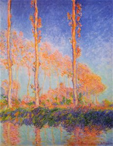 Claude Monet - Poplars, Philadelphia. Free illustration for personal and commercial use.