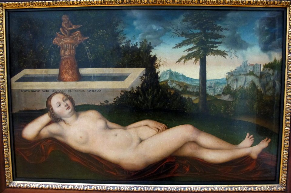 Cranach il vecchio, ninfa alla fonte, 1518