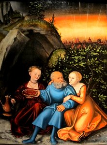 Cranach il vecchio, lot e le figlie, 1533, 01