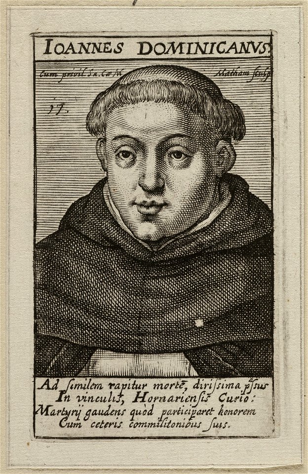 De heilige Joannes van Hoornaar Ioannes Dominicanus. NL-HlmNHA 1477 53010736