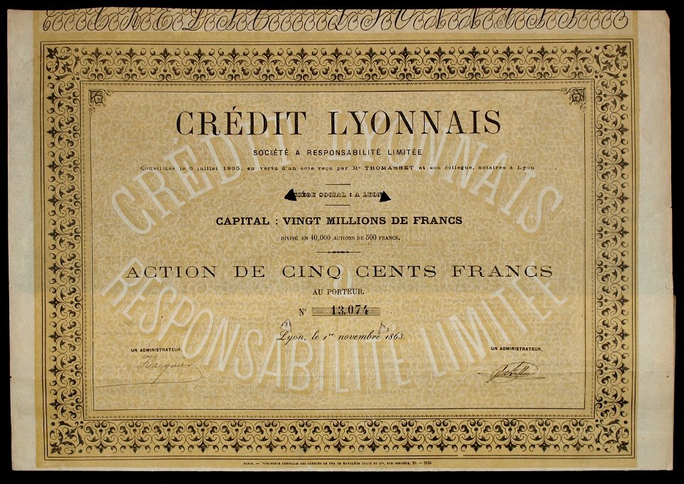 Crédit Lyonnais 1863