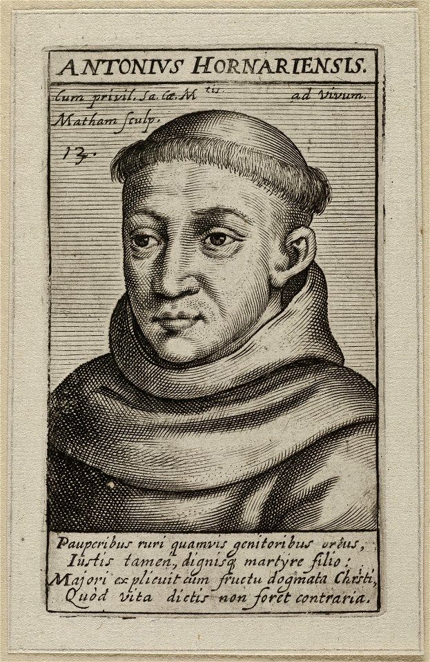 De heilige Antonius van Hoornaar Antonius Hornariensis. NL-HlmNHA 1477 53010732