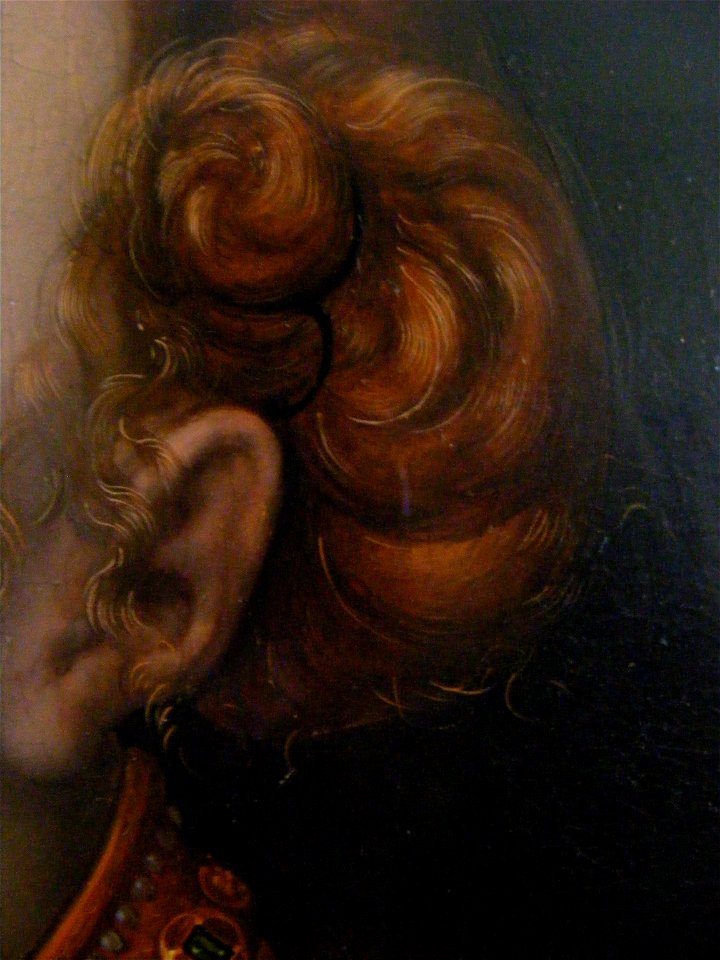 Cranach, Lucas d.J. - Lucretia - Detail hair