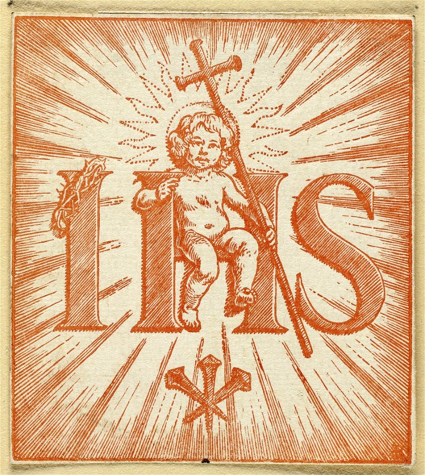 De initialen van Jezus veel gebruikt als logo door de orde der jezuïeten. NL-HlmNHA 1477 53010196