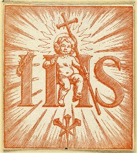 De initialen van Jezus veel gebruikt als logo door de orde der jezuïeten. NL-HlmNHA 1477 53010196