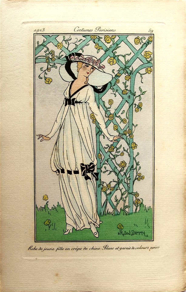 Costumes Parisiens No.59 H. Robert Dammy, 1913
