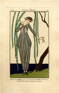 Costumes Parisiens No.91 George Barbier, 1913. Free illustration for personal and commercial use.