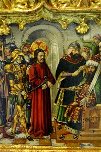 Crist i Ponç Pilat, predel·la amb escenes de la Passió, Joan Reixach, Museu de Belles Arts de València