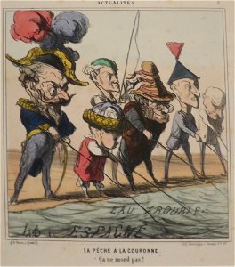 'La Pêche à La Couronne- Ça ne mord pas!' by Honoré Daumier, HMA 11892