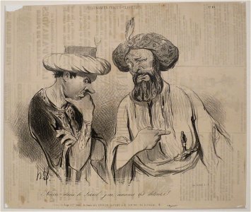 'Hourre dans le serial' by Honoré Daumier, HMA 11876
