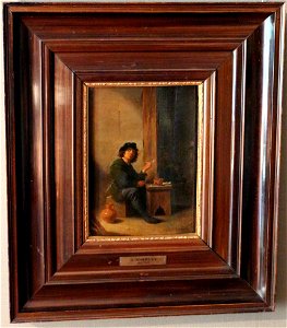 David teniers il giovane, uomo che fuma la pipa