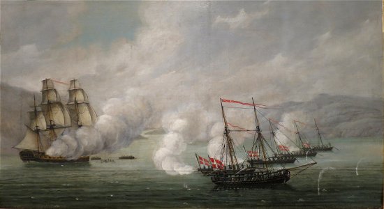 'Battle of Alvøen' by Johan Christian Claussen Dahl, Bergen Kunstmuseum