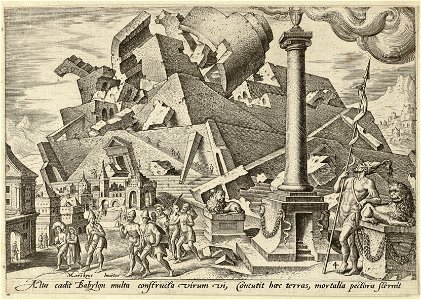 De vernietiging van de toren van Babel Genesis 115-9. NL-HlmNHA 1477 53008065
