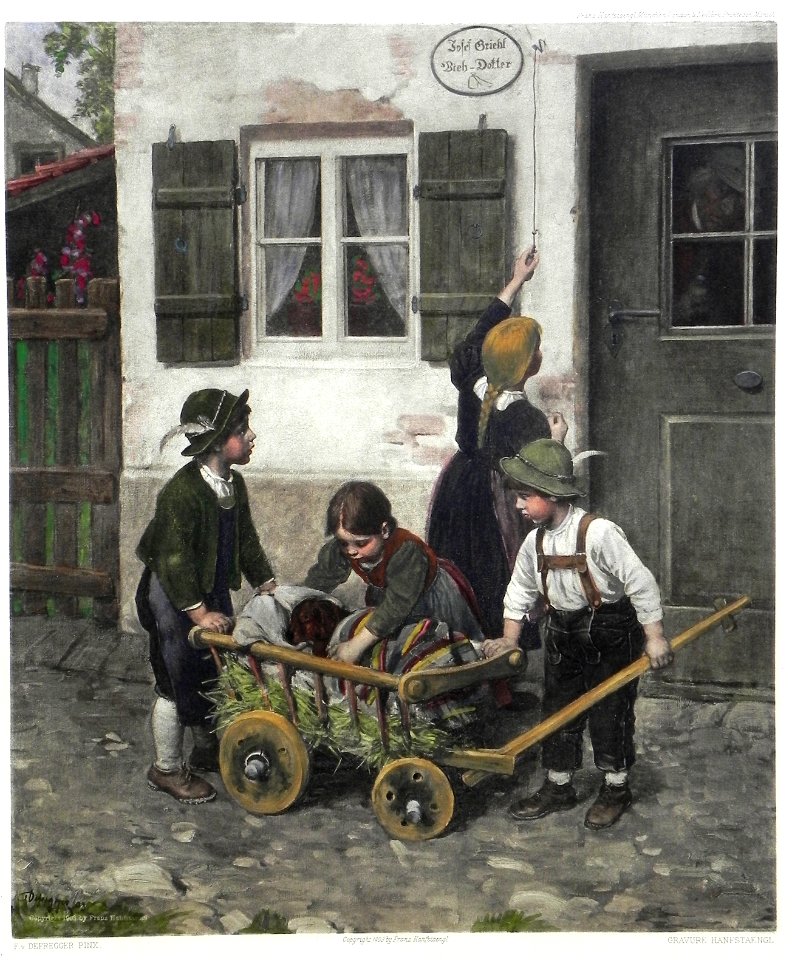 Defregger Der kranke Dackel