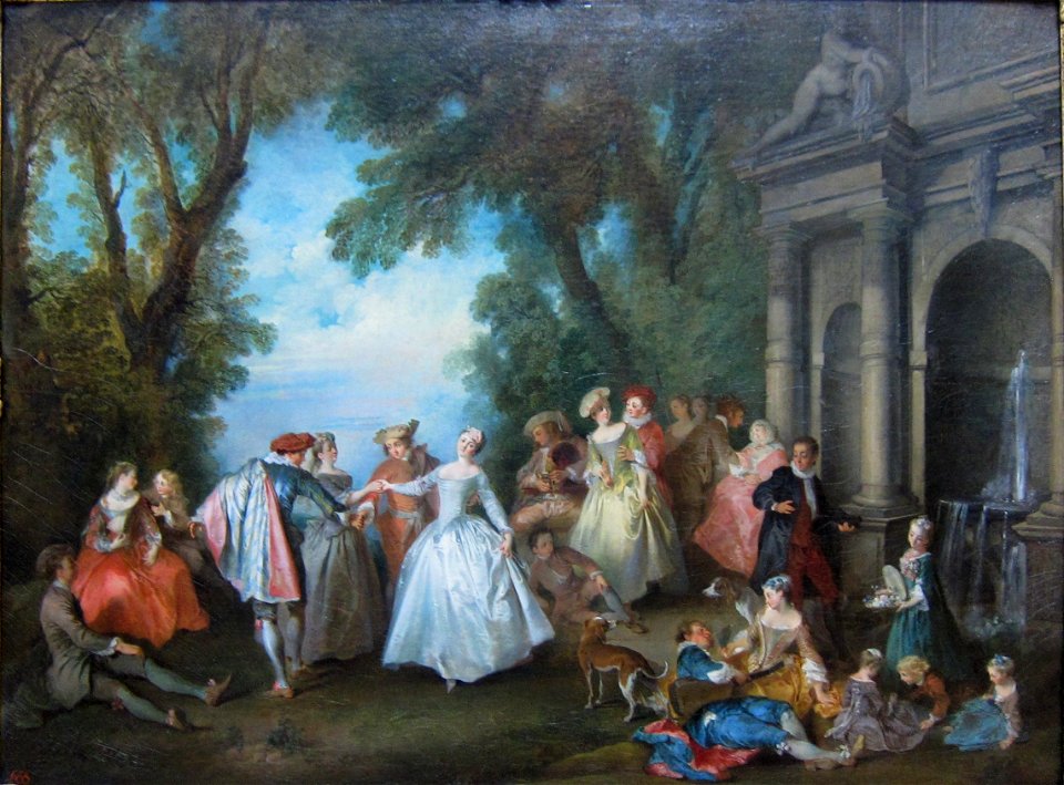Dance before a Fountain by Nicolas Lancret, Getty Center