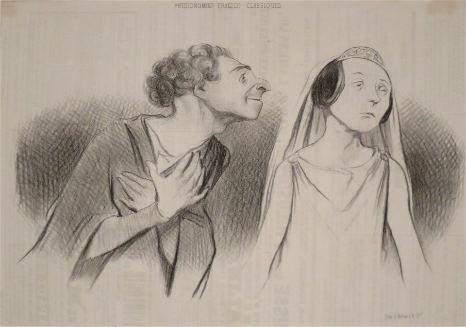'Je pars plus amoureux que je ne le fus jamais' by Honoré Daumier, HMA 11877