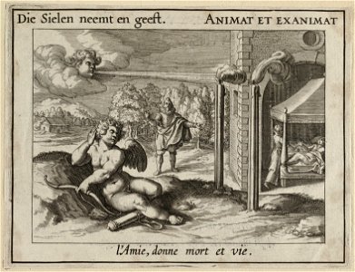 Die Sielen neemt en geeft. Animat et exanimat L'amie, donne mort et vie. NL-HlmNHA 1477 53011489