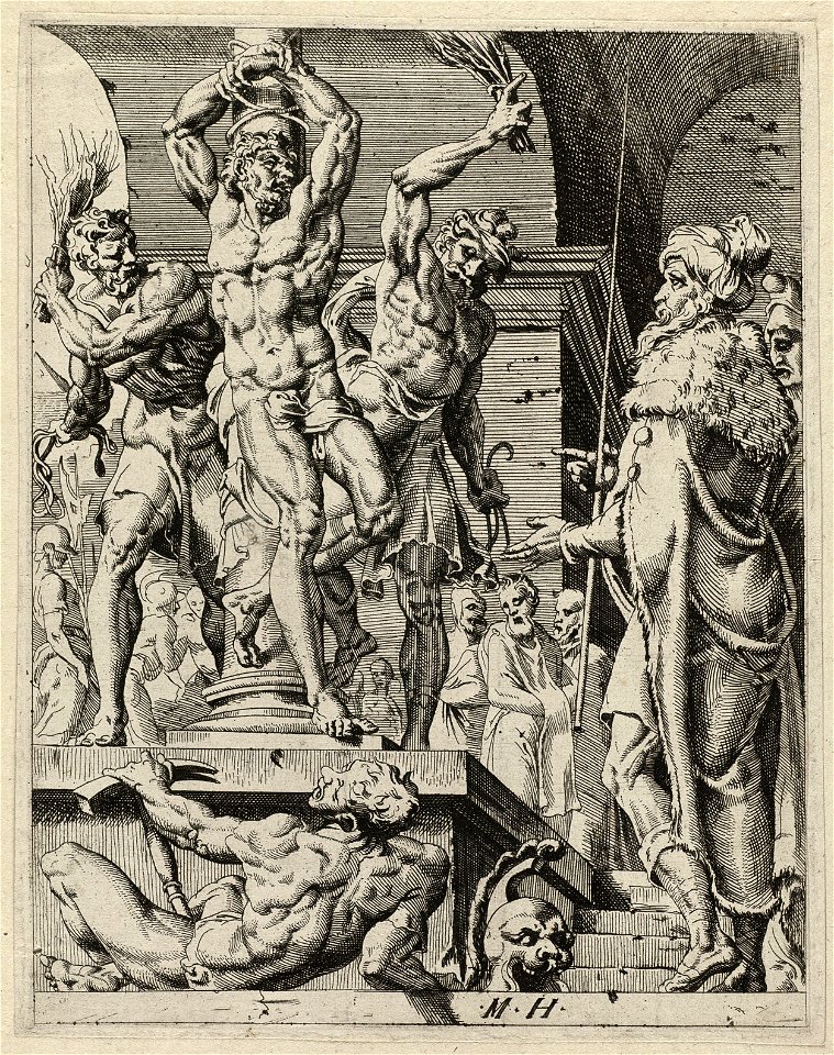 De geseling van Christus (Matheus 2726 Marcus 1515 Johannes 191). NL-HlmNHA 1477 53008617