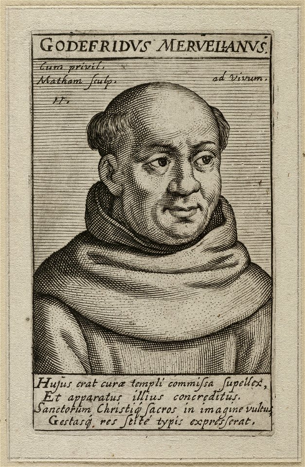 De heilige Godfried van Mervel Godefridus Merveillanus. NL-HlmNHA 1477 53010730