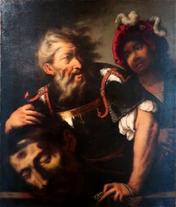 David and Saul with Goliath by Pietro della Vecchia, Schorr Collection