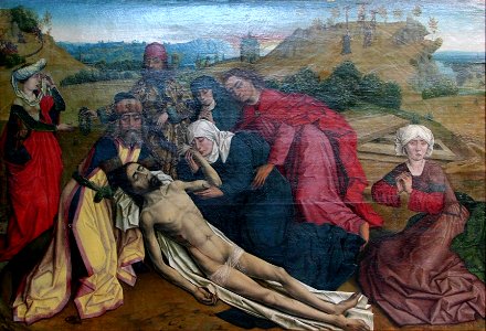 Dieric Bouts - Lamentation of Christ. Free illustration for personal and commercial use.