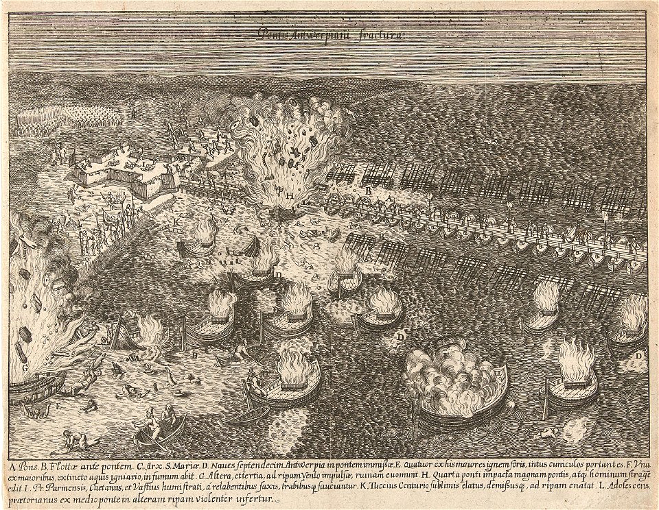 De schipbrug aangelegd door de hertog van Parma 3