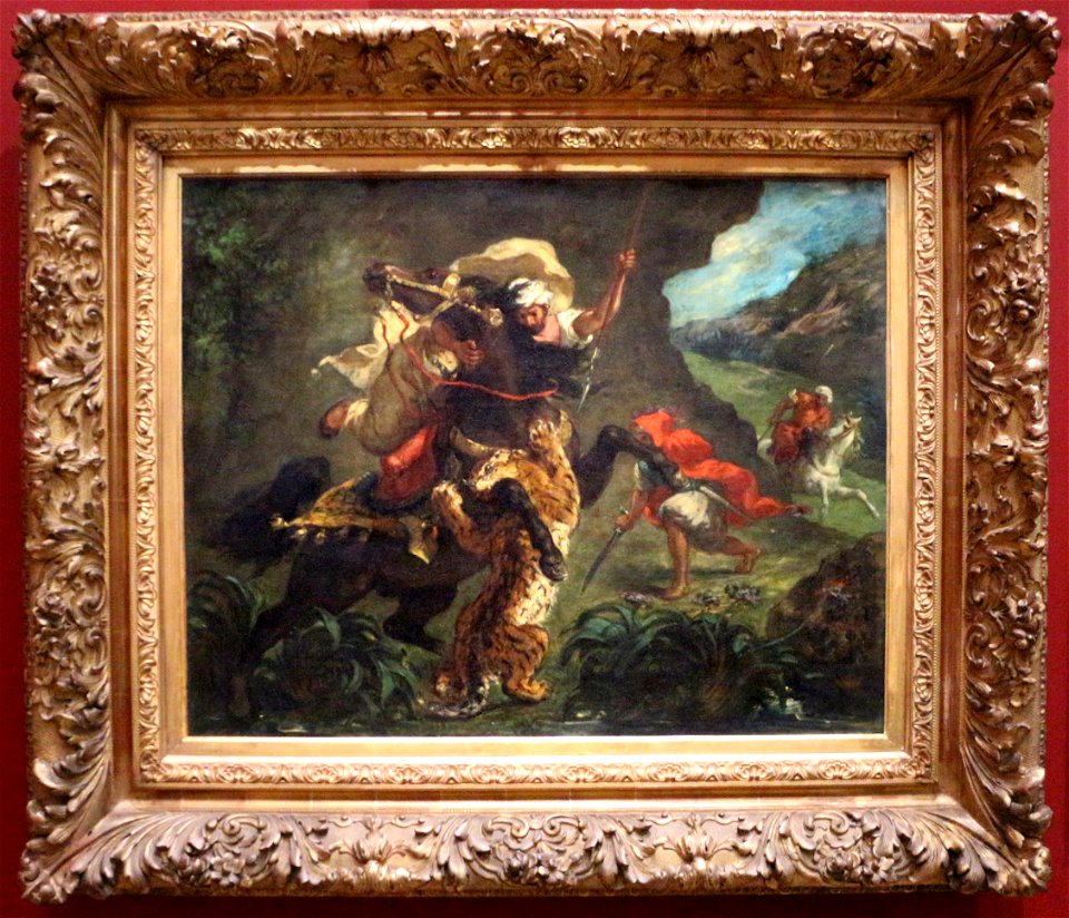 Eugène delacroix, caccia alla tigre, 1854, 01