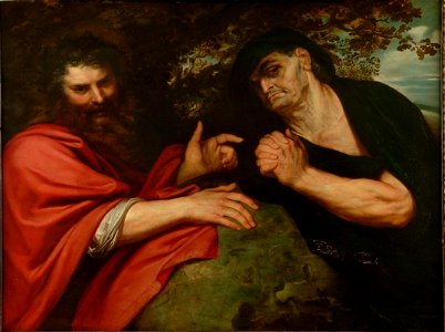 Demócrito y Heráclito, de Rubens (Museo Nacional de Escultura de Valladolid)