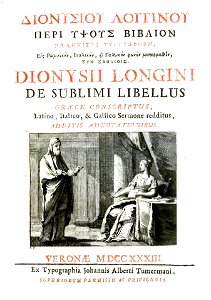 Dionysiou Logginou Peri ypsous biblion