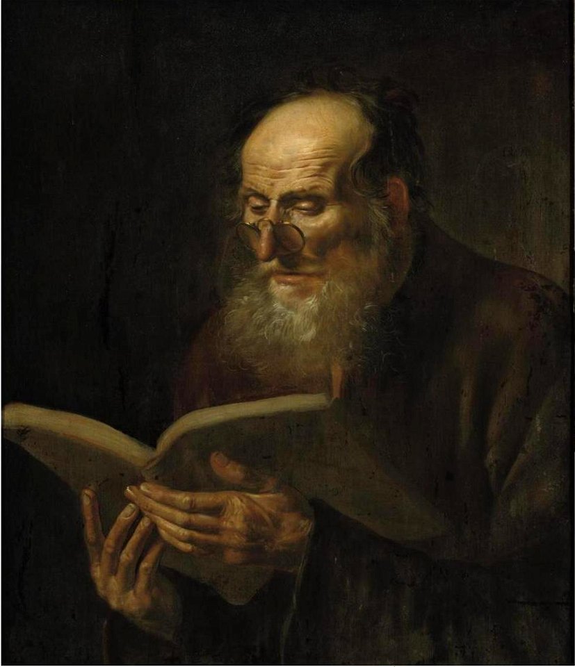 Dirk van hoogstraten - bearded man reading
