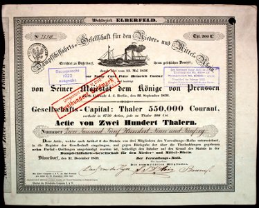 Dampfschiffahrts-Gesellschaft für den Nieder- und Mittel-Rhein 1839
