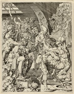De bespotting van Christus (Matheus 2667-68 Marcus 151-15 Lucas 2263-65). NL-HlmNHA 1477 53008616
