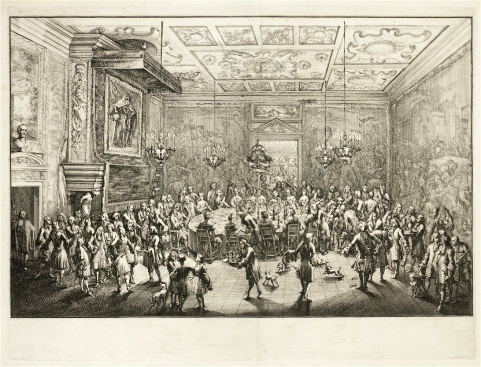 Diner ter ere van de intocht van Leopold in Brussel, 1686. NL-HlmNHA 53009111