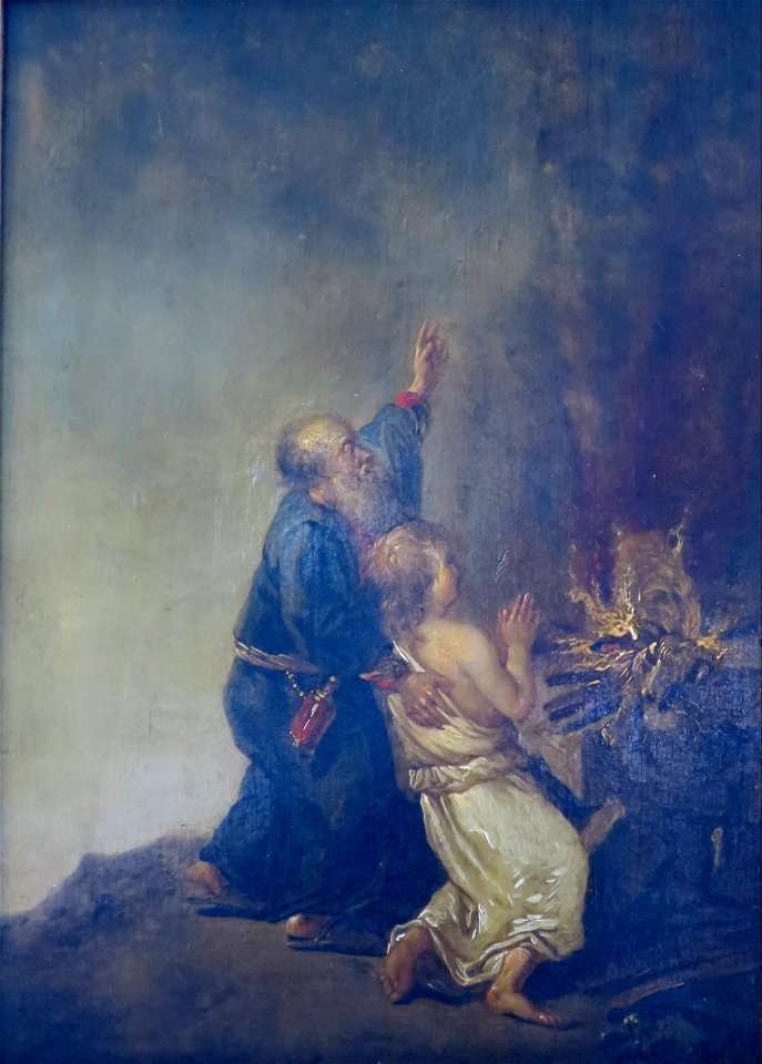 'Sacrifice of Isaac' by Christian Wilhelm Ernst Dietrich, 1730s, Hermitage