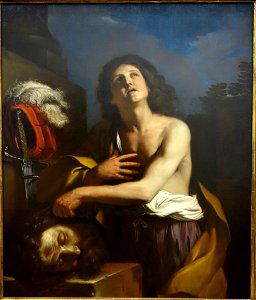 David with the Head of Goliath, by Giovanni Francesco Barbieri, called Guercino, c. 1650, oil on canvas - National Museum of Western Art, Tokyo - DSC08206. Free illustration for personal and commercial use.