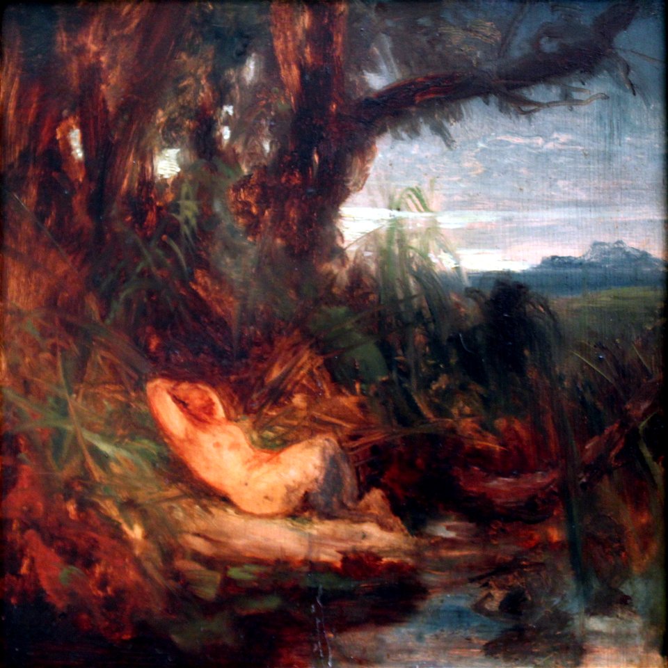 1827 Blechen Schlafender Faun im Schilf anagoria