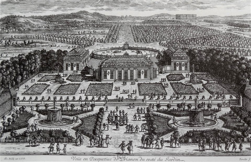 17th century view of the Garden view of the Trianon de Porcelaine