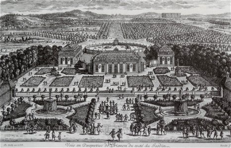 17th century view of the Garden view of the Trianon de Porcelaine